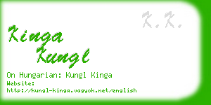 kinga kungl business card